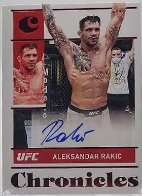 Aleksandar Rakic 2022 Panini Chronicles UFC Chronicles Signatures #30 Red