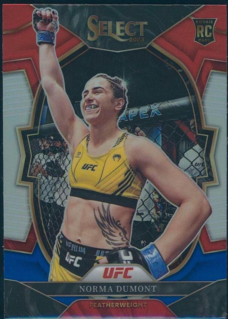 Norma Dumont 2023 Panini Select UFC Concourse #41 Red Blue Prizm