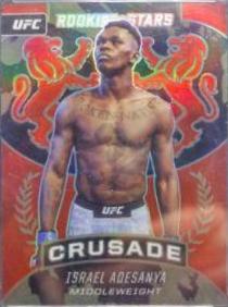 Israel Adesanya 2021 Panini Chronicles UFC Base Crusade #240 White Sparkle
