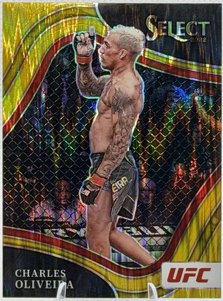 Charles Oliveira 2022 Panini Select UFC Octagonside #249 Gold Flash
