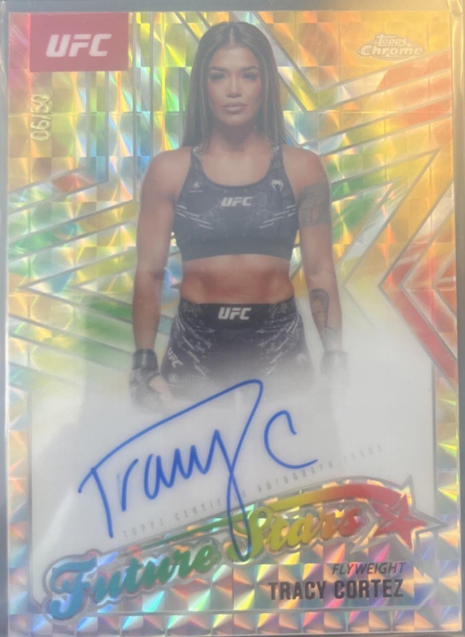 Tracy Cortez 2025 Topps Chrome UFC Future Stars Autographs #FSA-TC Geometric Gold Refractor
