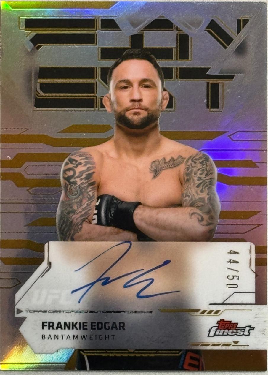 Frankie Edgar 2025 Topps Finest UFC Finest Autographs #FA-FE Gold Refractor