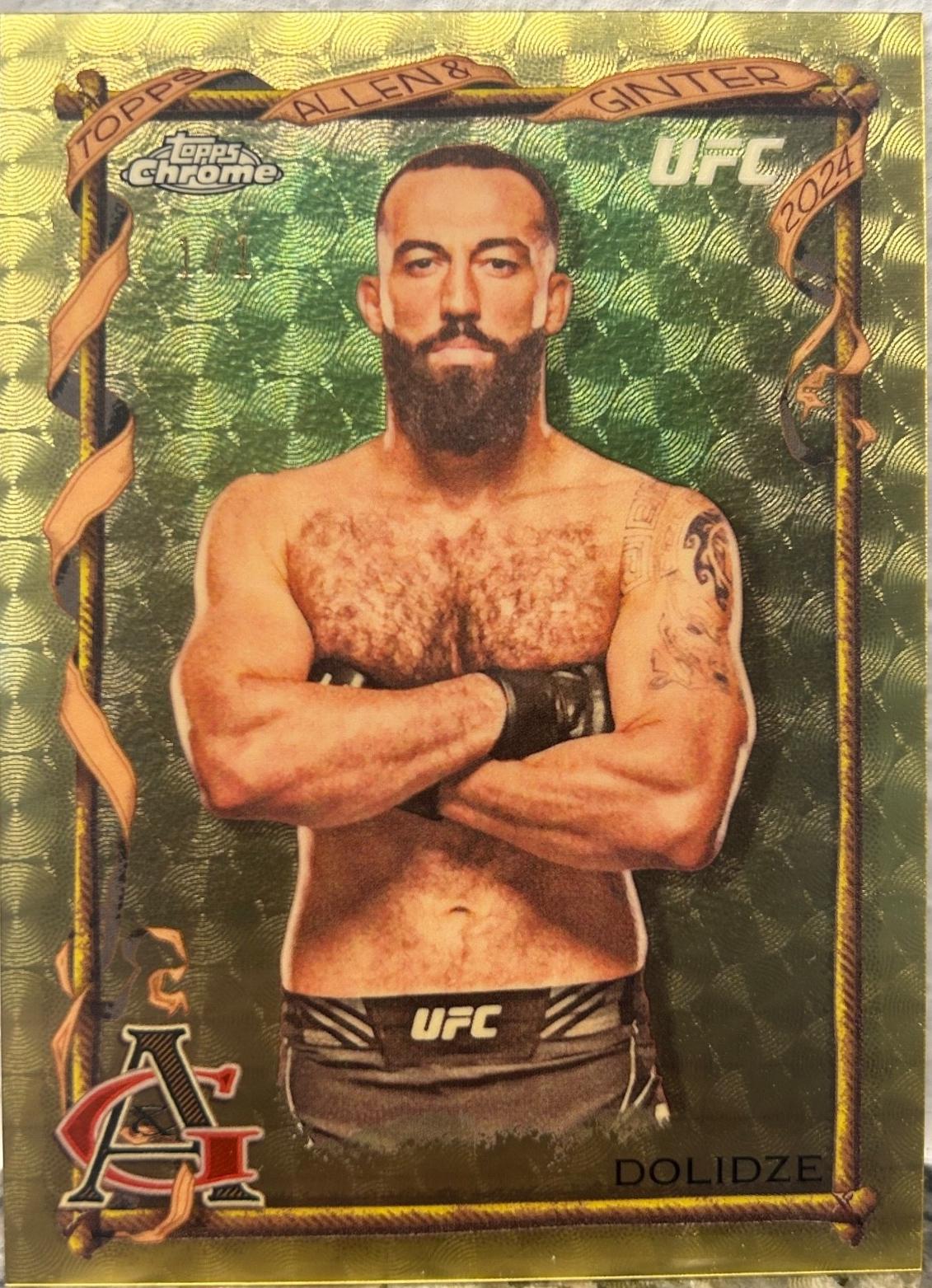 Roman Dolidze 2024 Topps Chrome UFC Allen & Ginter #AAG-12 Superfractor
