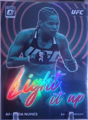 Amanda Nunes 2023 Panini Donruss Optic UFC Light It Up #11 Blue