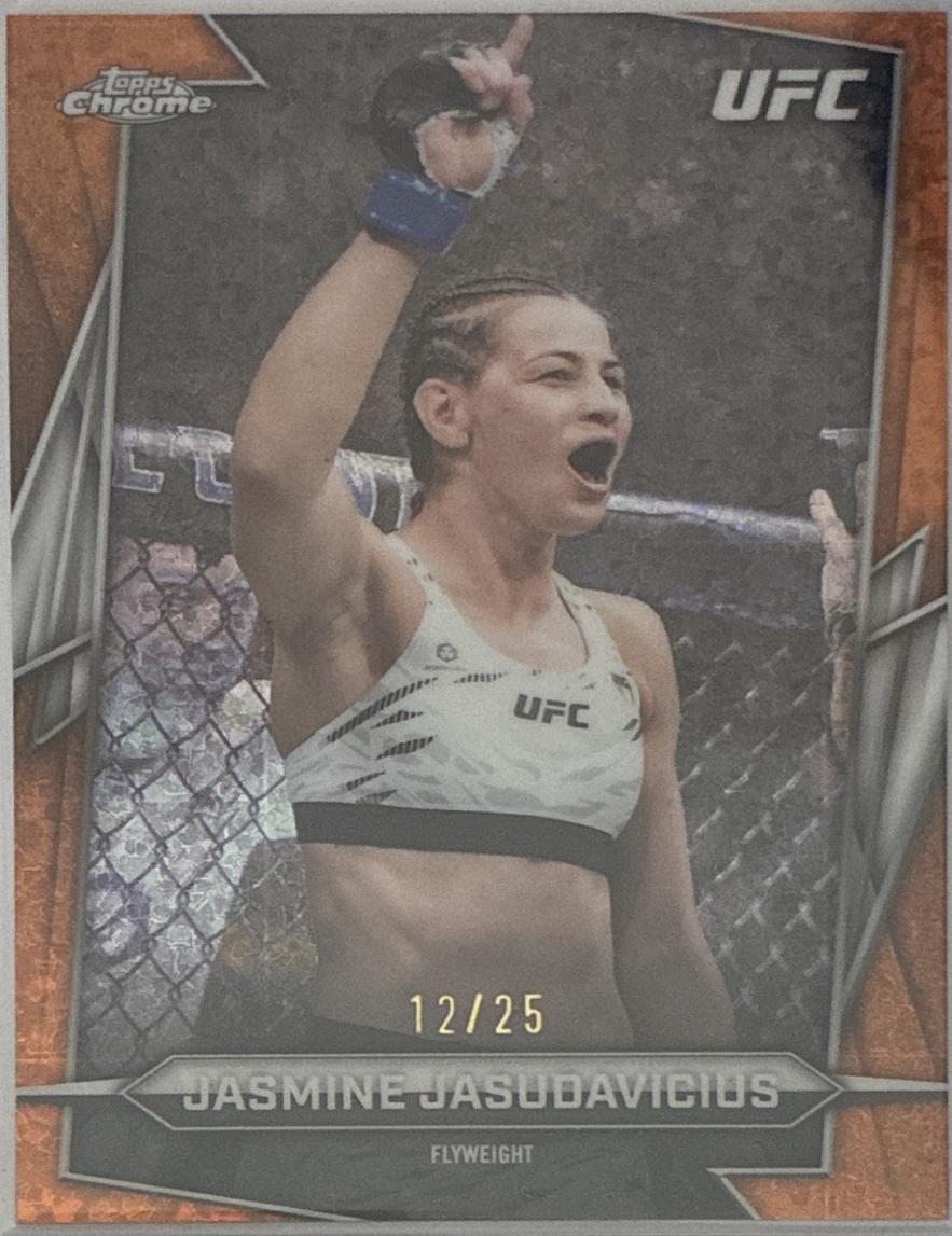 Jasmine Jasudavicius 2026 Topps Chrome UFC Base #79 Orange Refractor