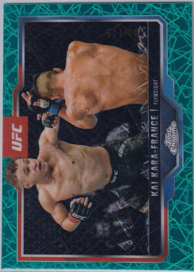Kai Kara-France 2025 Topps Chrome UFC Base #81 Teal Lazer Refractor