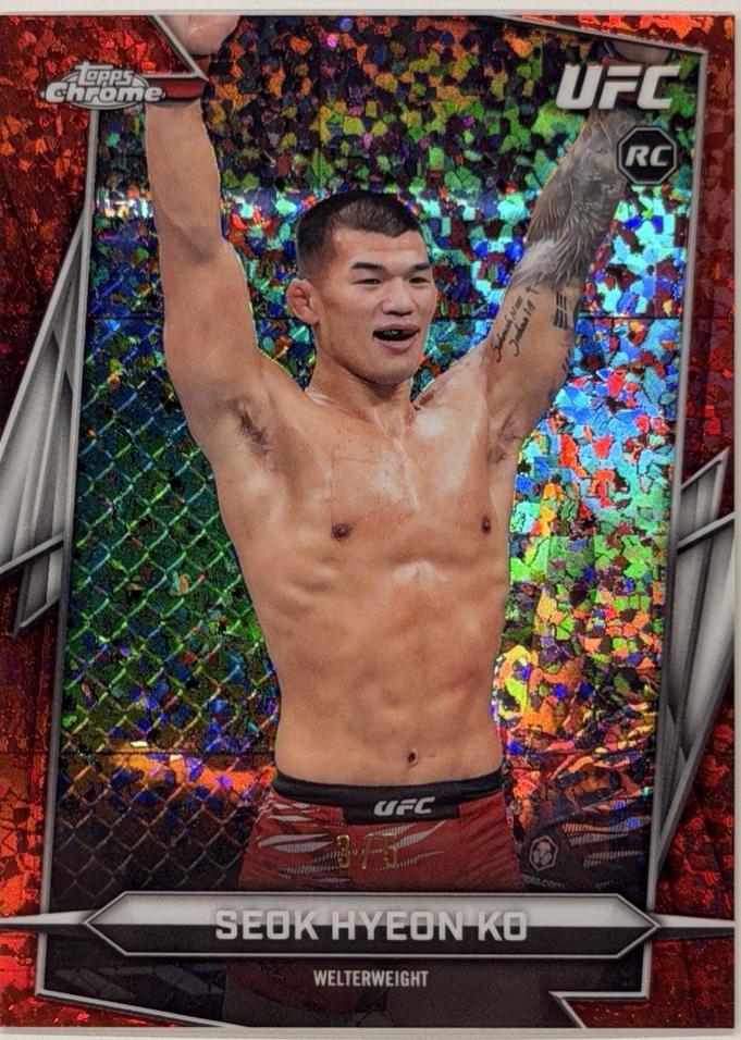 Seok Hyeon Ko 2026 Topps Chrome UFC Base #104 Sonar Refractor