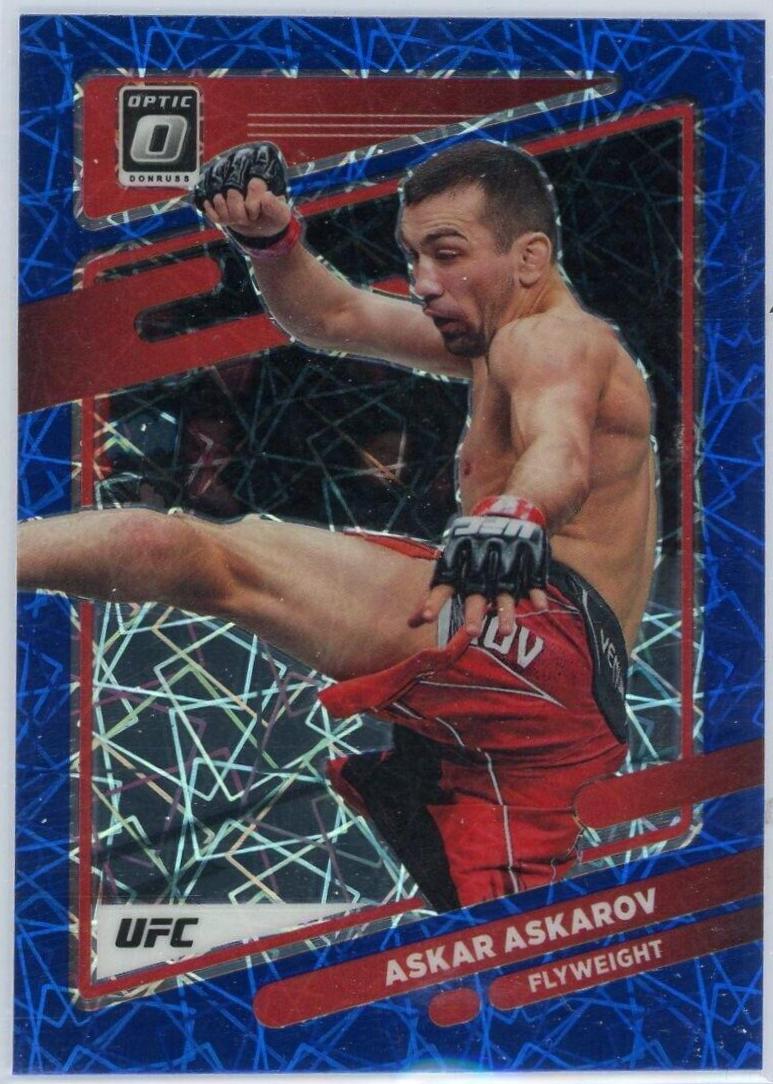 Askar Askarov 2022 Panini Donruss Optic UFC Base #34 Blue Velocity