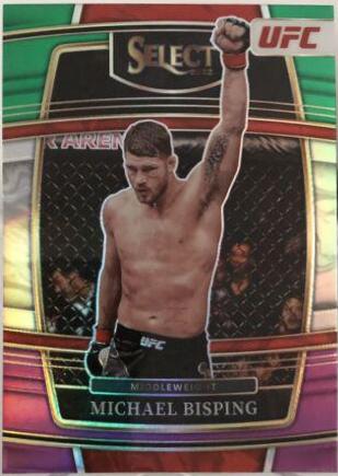 Michael Bisping 2022 Panini Select UFC Concourse #82 Green and Purple