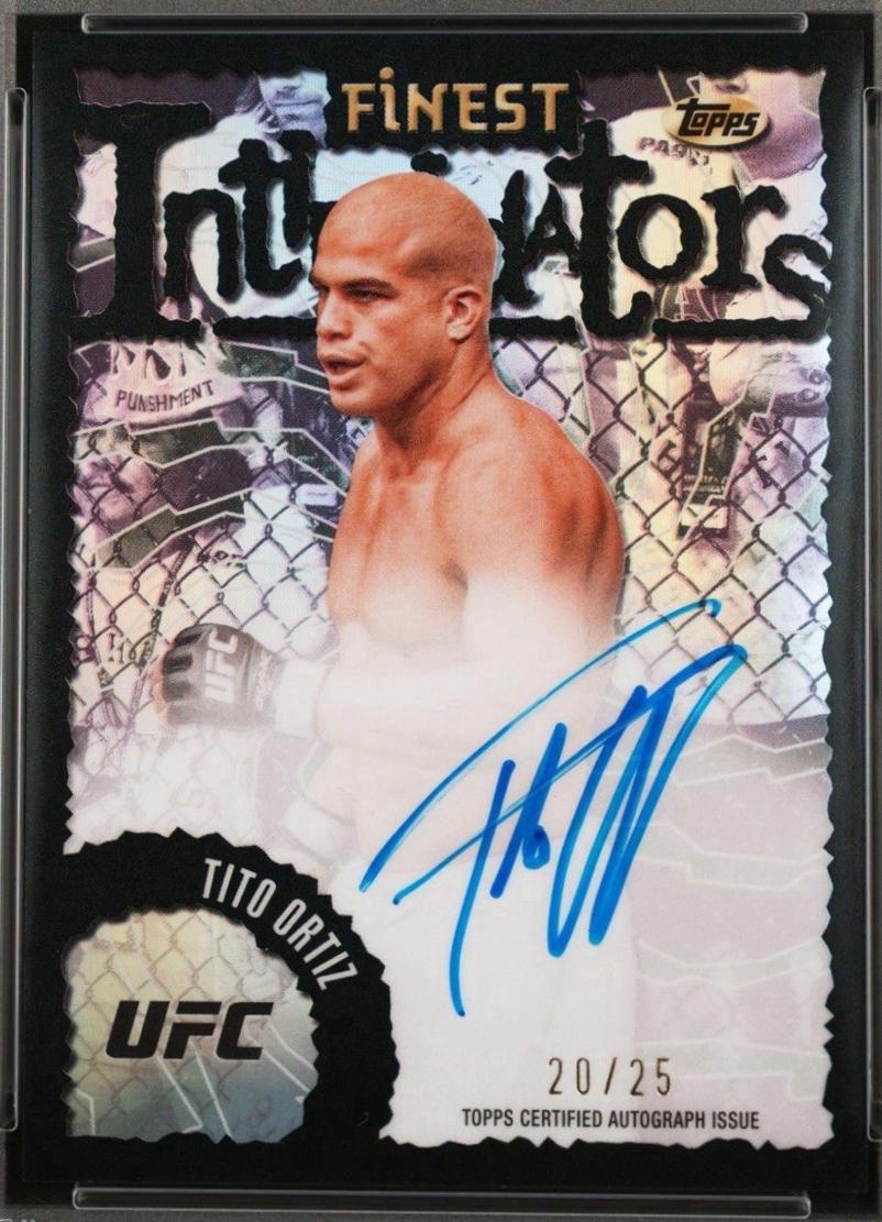 Tito Ortiz 2024 Topps Finest UFC Intimidators Autographs #IA-TOZ Black Refractor