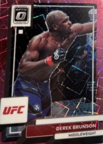 Derek Brunson 2023 Panini Donruss Optic UFC Base #92 Pink Velocity