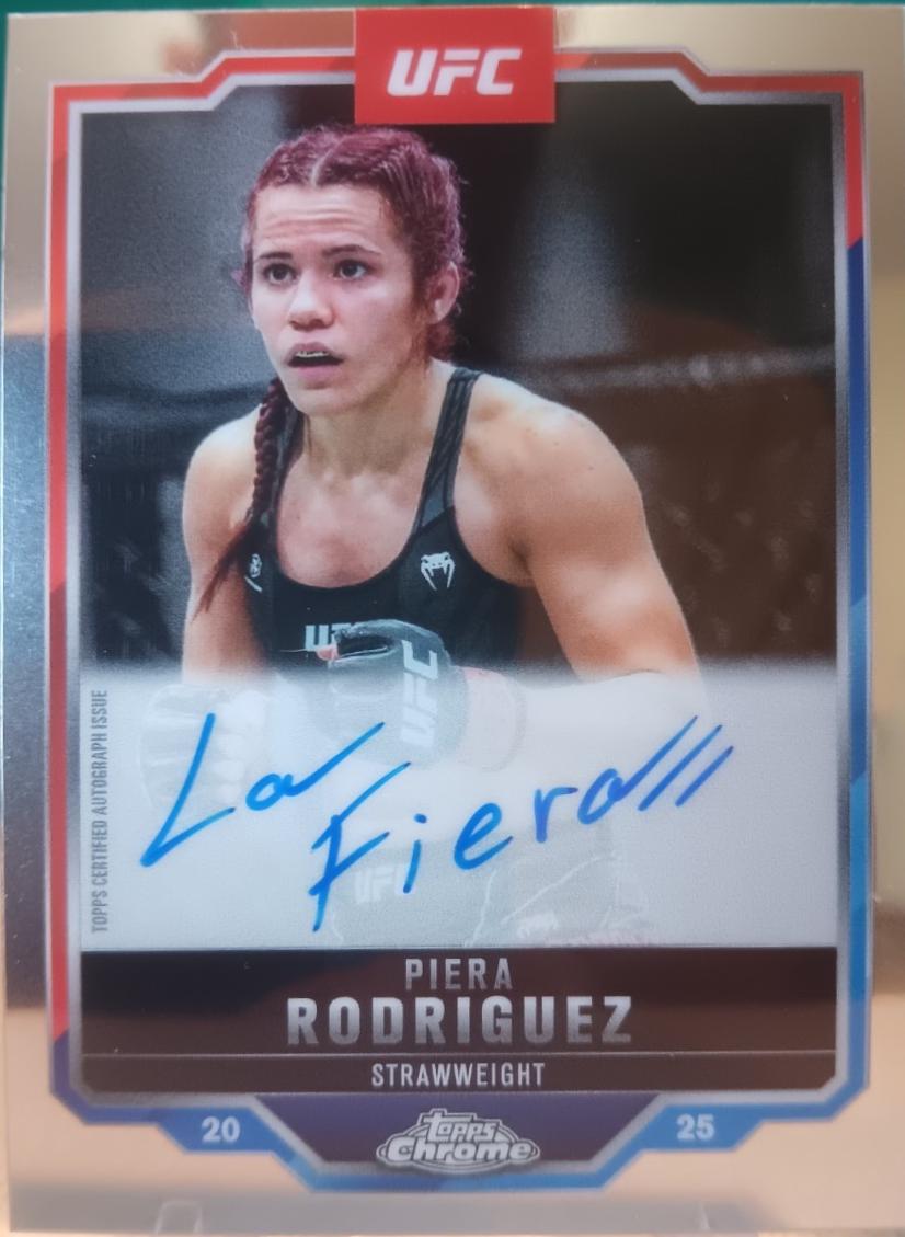 Piera Rodriguez 2025 Topps Chrome UFC Chrome Veteran Autographs #CVA-PR