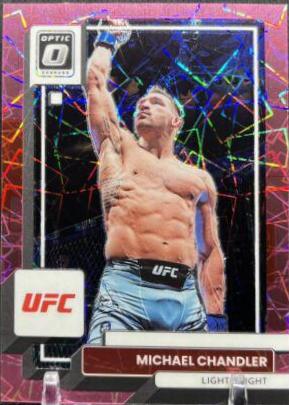 Michael Chandler 2023 Panini Donruss Optic UFC Base #91 Pink Velocity