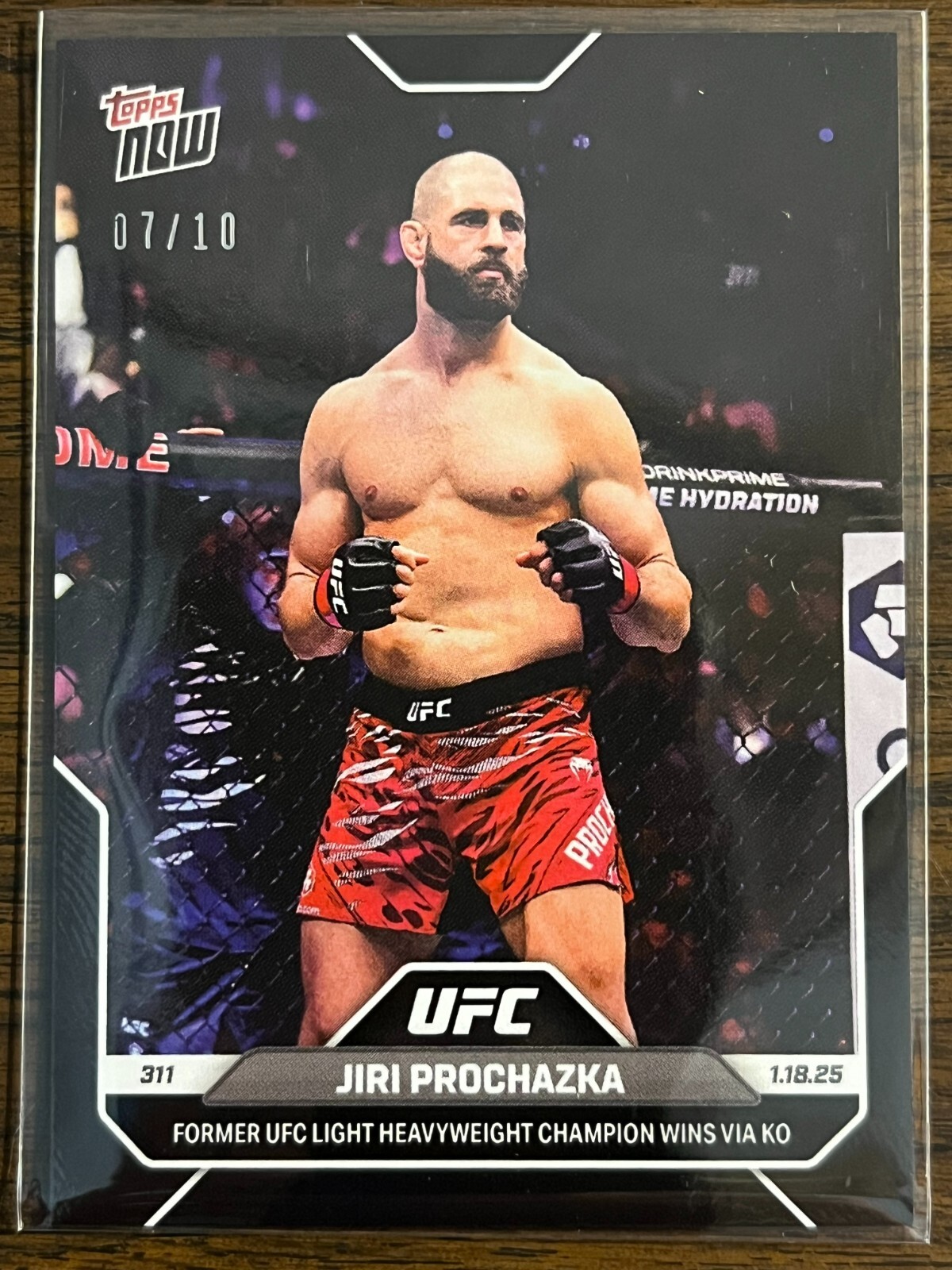 Jiri Prochazka Topps Now UFC Base #3 Black Foil