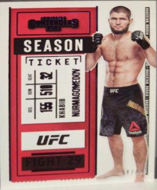 Khabib Nurmagomedov 2021 Panini Chronicles UFC Base Contenders Season Ticket #2 Purple
