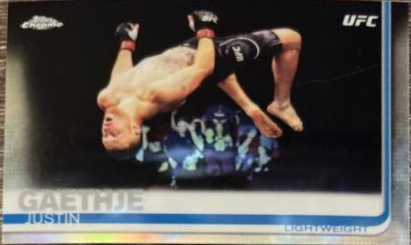 Justin Gaethje 2019 Topps Chrome UFC Base #62 Refractor