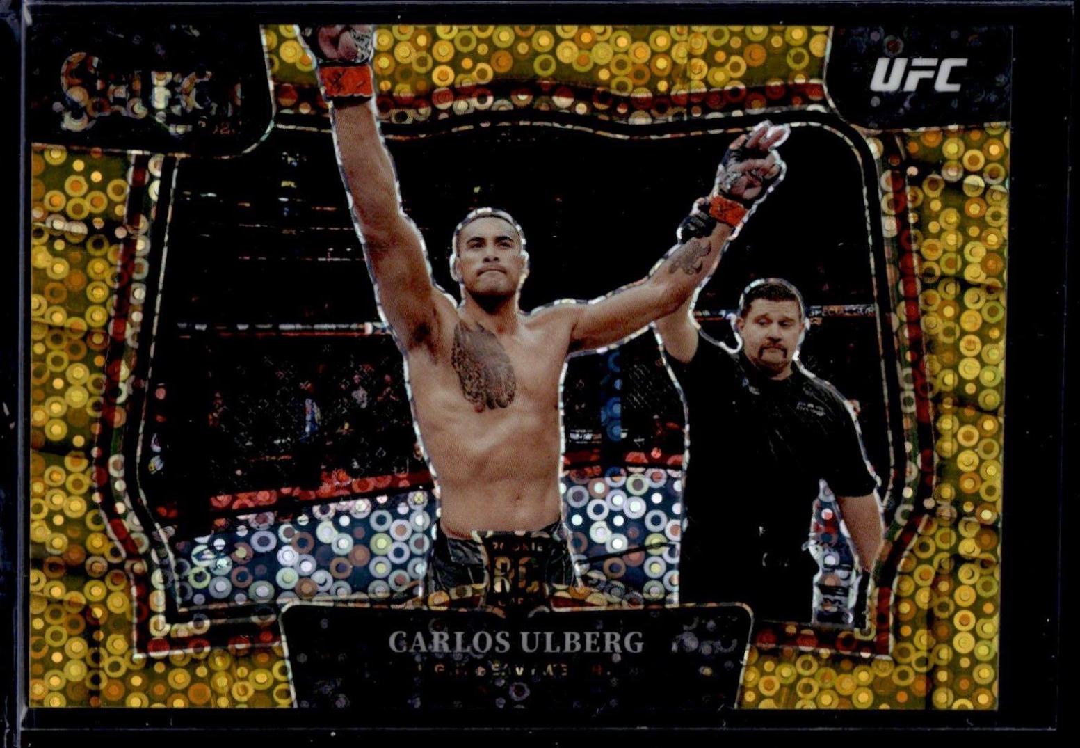 Carlos Ulberg 2023 Panini Select UFC Octagonside #216 Gold Disco
