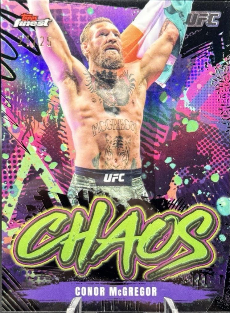 Conor McGregor 2024 Topps Finest UFC Chaos #CHA-22 Black Refractor