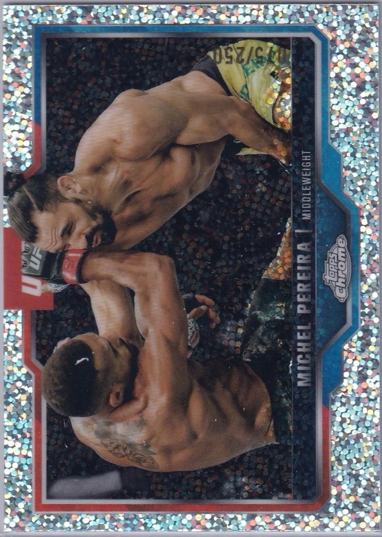 Michel Pereira 2025 Topps Chrome UFC Base #160 Speckle Refractor