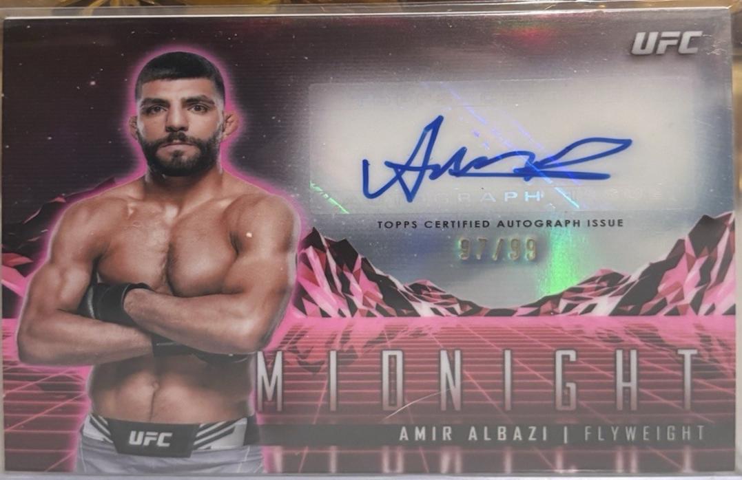 Amir Albazi 2024 Topps Midnight UFC Horizon Signatures #HS-AAI Twilight