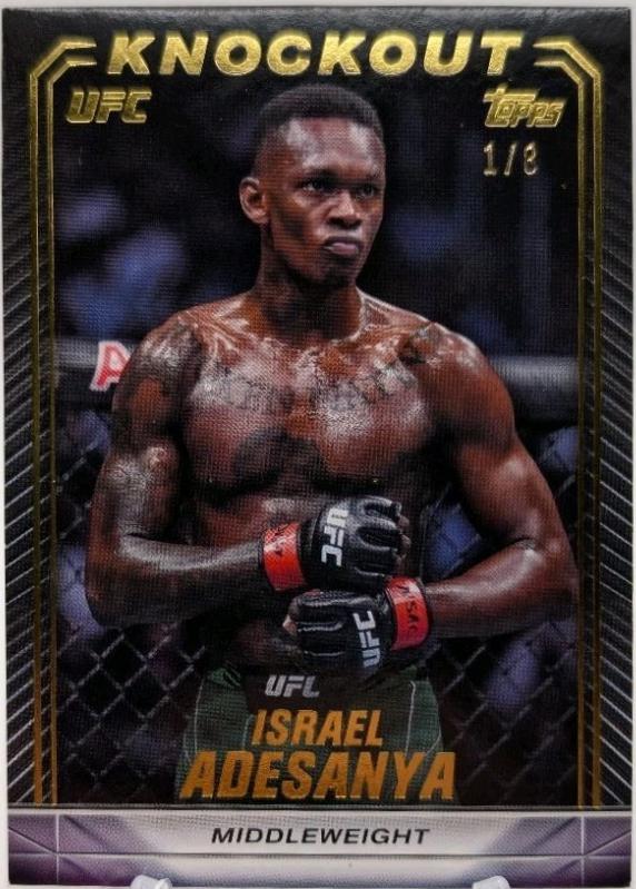 Israel Adesanya 2024 Topps Knockout UFC Base #93 Gold