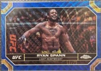 Ryan Spann 2024 Topps Chrome UFC Base #171 Blue Wave Refractor