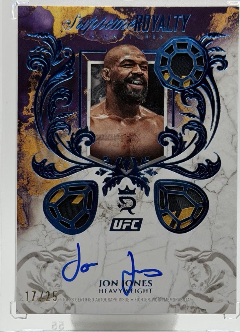 Jon Jones 2025 Topps Royalty UFC Supreme Royalty Signatures #SUR-JJ Blue