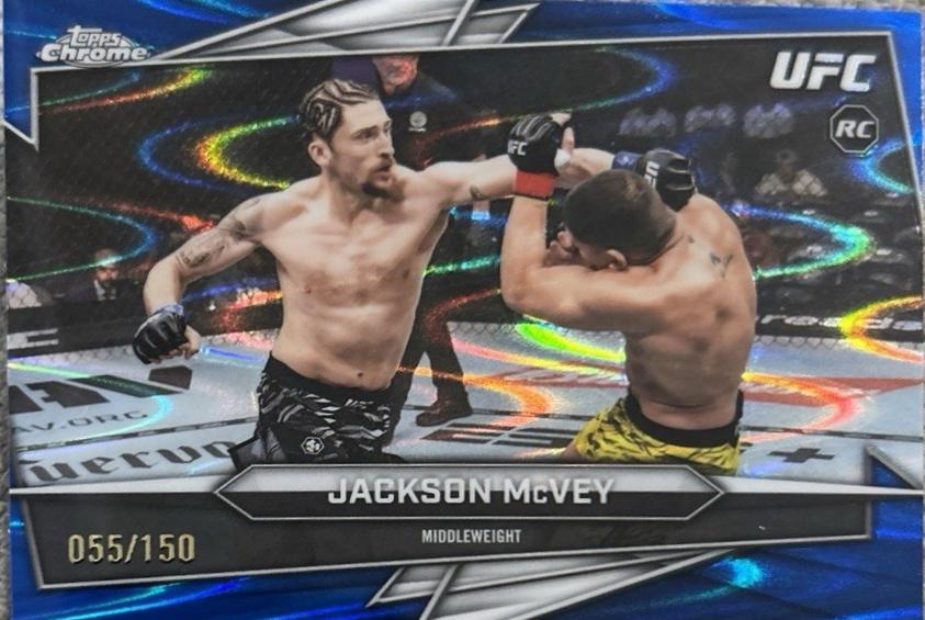 Jackson McVey 2026 Topps Chrome UFC Base #133 Blue Refractor