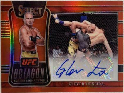 Glover Teixeira 2022 Panini Select UFC Octagon Action Signatures #27 Red