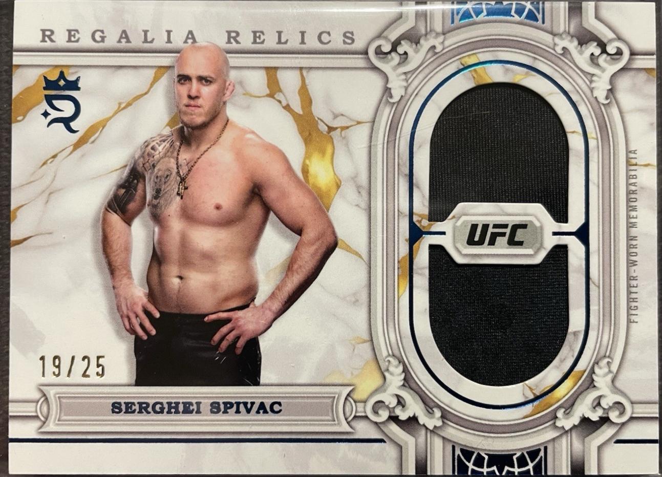 Serghei Spivac 2024 Topps Royalty UFC Regalia Relics #RAR-54 Blue