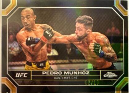 Pedro Munhoz 2024 Topps Chrome UFC Base #155 Black Refractor