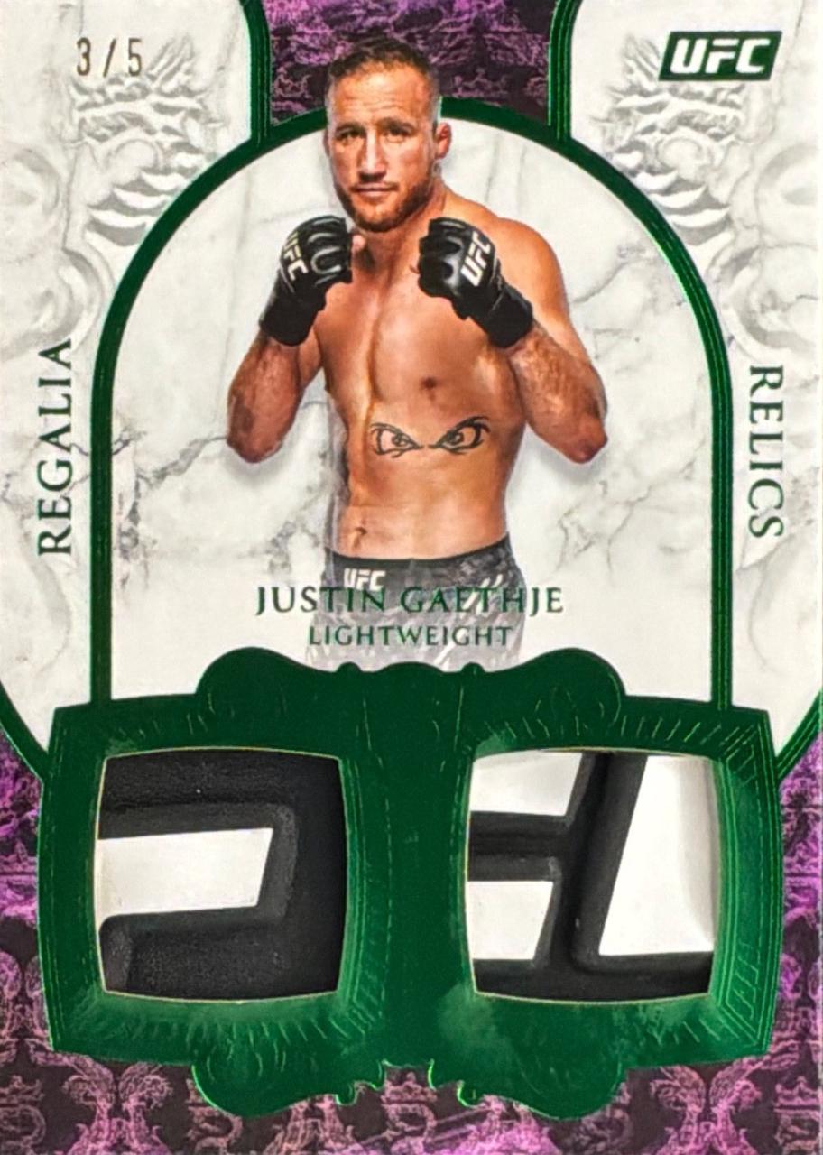 Justin Gaethje 2025 Topps Royalty UFC Regalia Relics #RR-JG Green