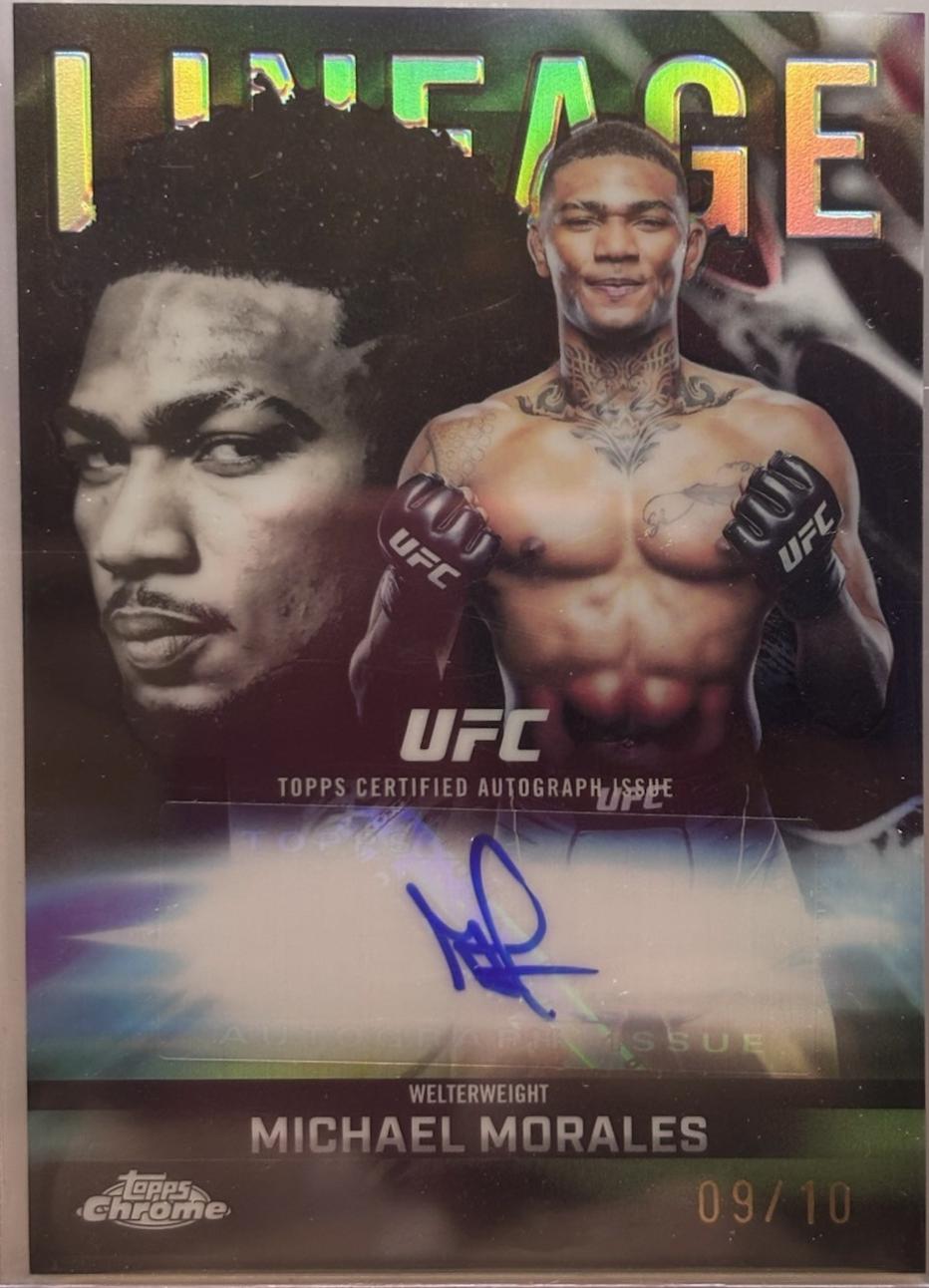 Michael Morales 2026 Topps Chrome UFC Chrome Lineage Autographs #CCA-MM Black Refractor