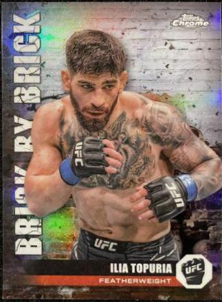 Ilia Topuria 2024 Topps Chrome UFC Brick by Brick #BYB-2 Refractor