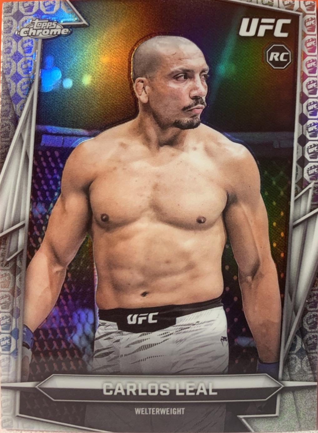Carlos Leal 2026 Topps Chrome UFC Base #71 UFC Glove Refractor