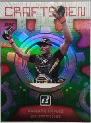 Kamaru Usman 2022 Panini Donruss UFC Craftsmen #5 Green