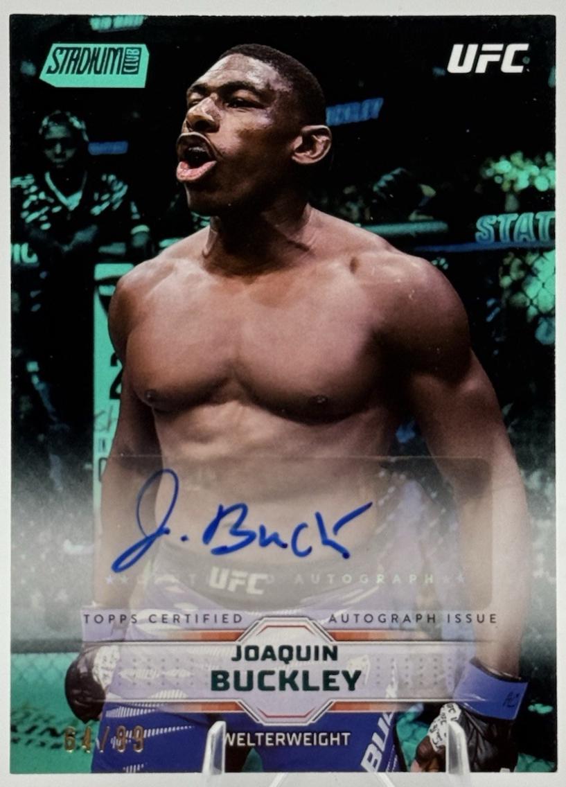 Joaquin Buckley 2026 Topps Stadium Club UFC Base Autographs #BAV-JBY Rainbow Foilboard