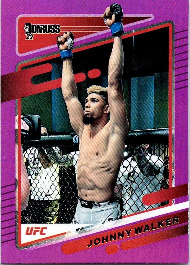 Johnny Walker 2022 Panini Donruss UFC Base #134 Purple Flood