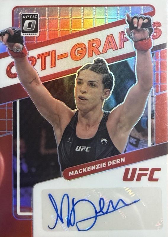 Mackenzie Dern 2022 Panini Donruss Optic UFC Opti-Graphs #38 Red