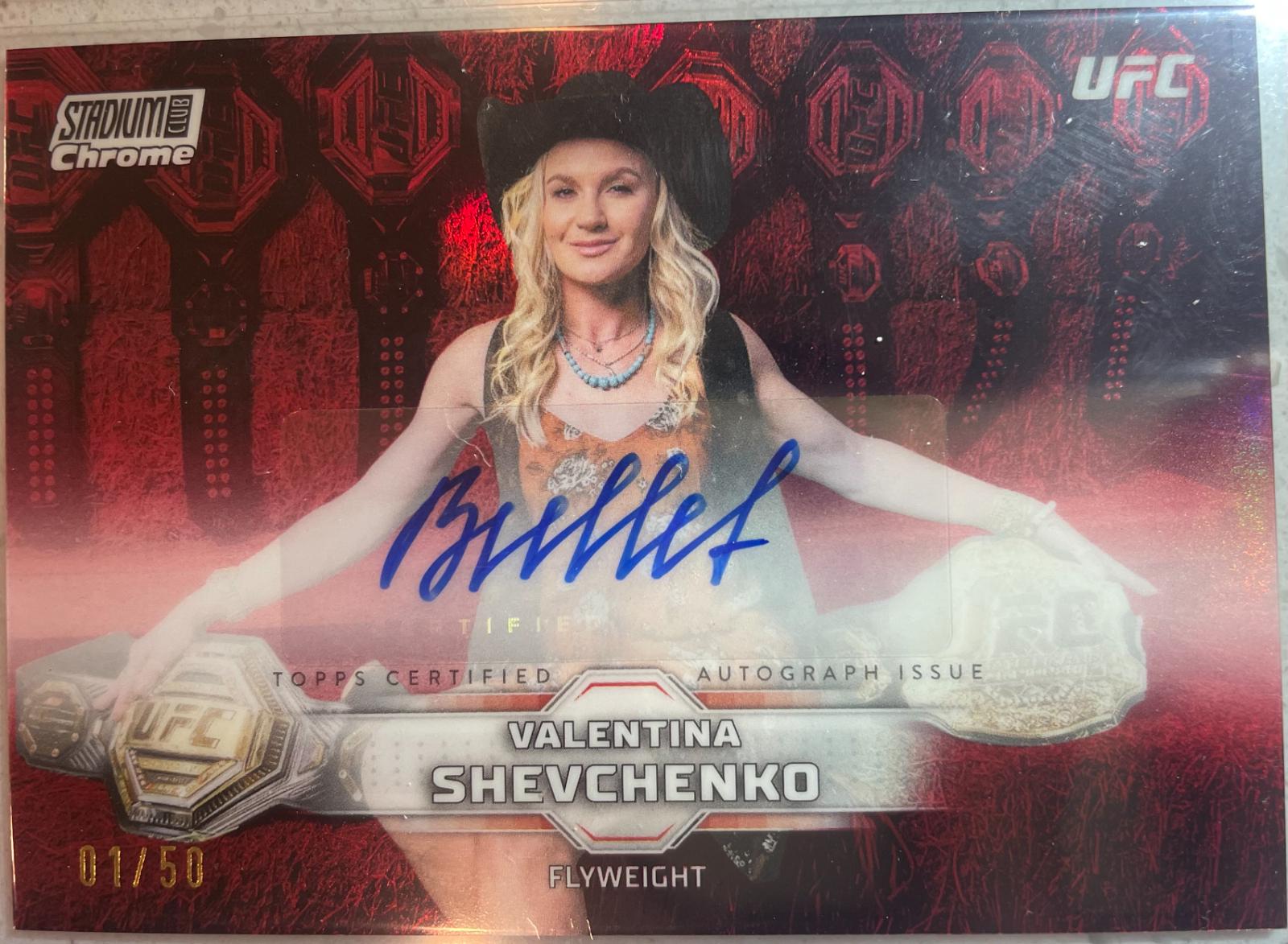Valentina Shevchenko 2026 Topps Stadium Club UFC Chrome Autographs #CAV-VSO Superfractor