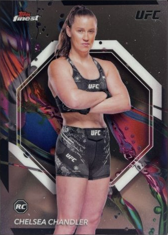 Chelsea Chandler 2024 Topps Finest UFC Base Common #32 Yellow Glitter Refractor