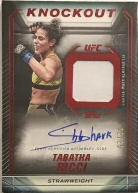 Tabatha Ricci 2024 Topps Knockout UFC Knockout Autograph Relics #KAR-TRI Platinum