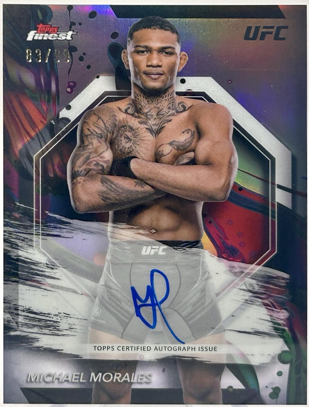 Michael Morales 2024 Topps Finest UFC Finest Autographs #FA-MMO Refractor