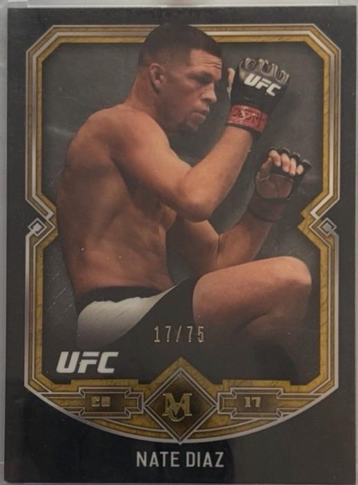 Nate Diaz 2017 Topps Museum Collection UFC Base #16 Gold