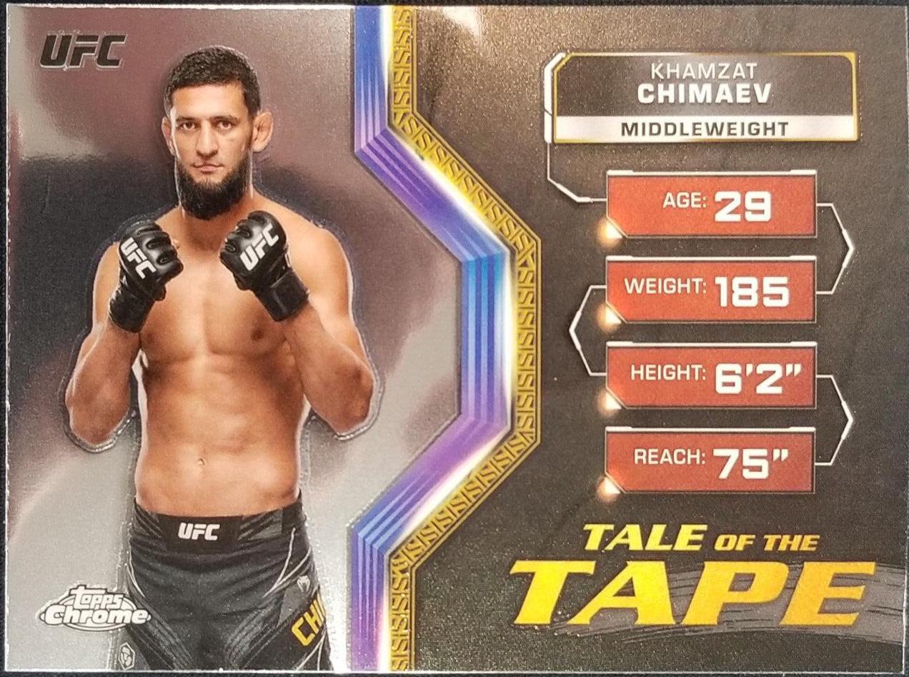 Khamzat Chimaev 2024 Topps Chrome UFC Tale of the Tape #TFT-16