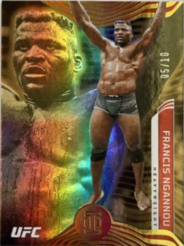 Francis Ngannou 2022 Panini Chronicles UFC Base Illusions #279 Gold