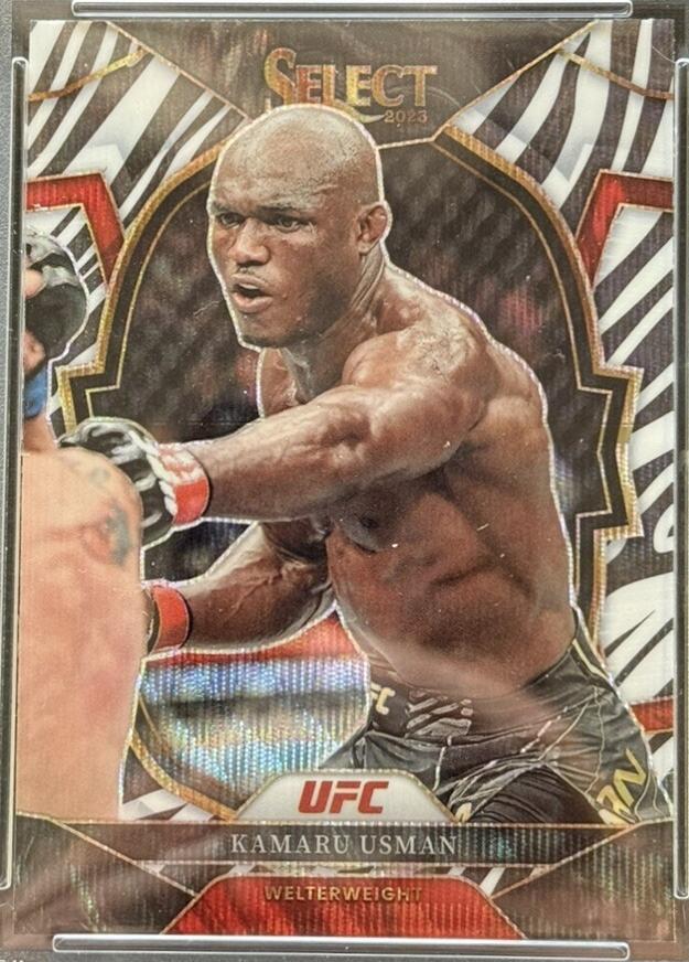 Kamaru Usman 2023 Panini Select UFC Concourse #35 Zebra