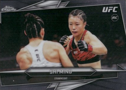 Shi Ming 2026 Topps Chrome UFC Base #129 Black Ray Wave Refractor