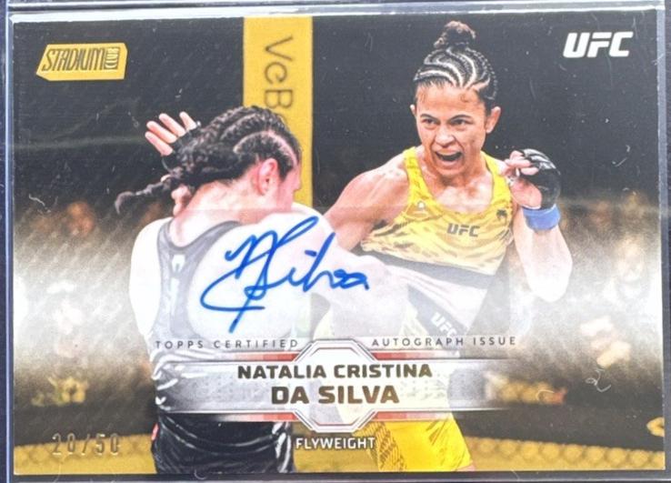 Natalia Silva 2026 Topps Stadium Club UFC Base Autographs #BAV-NCS Gold