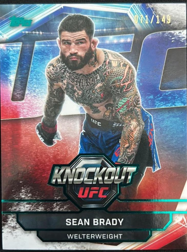 Sean Brady 2026 Topps Knockout UFC Base #27 Teal